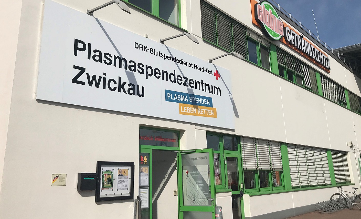 DRK Plasmaspendezentrum Zwickau Globus