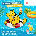 DRK Plasmaspende Eis Juli 2023