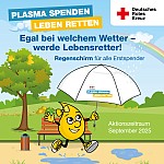 DRK Plasmaspende Regenschirm September 2025 Erstspender