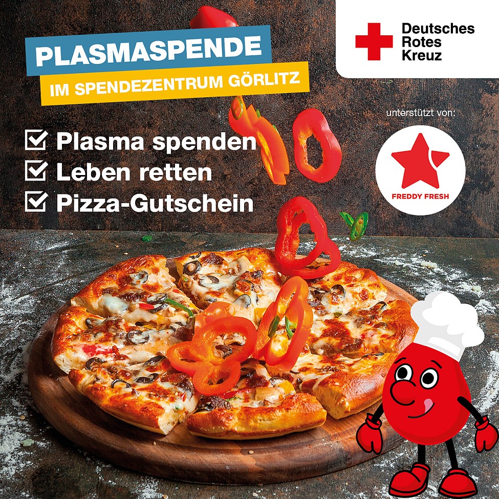 DRK Plasmaspende Görlitz Pizza