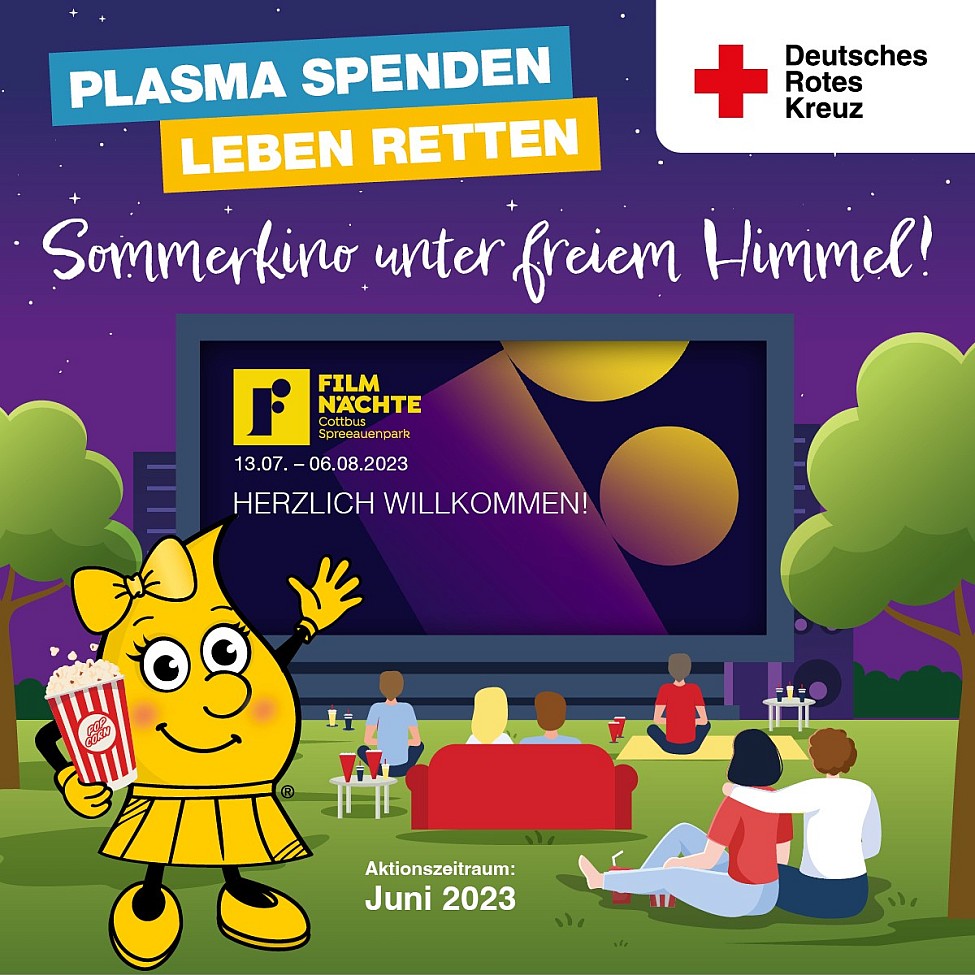Plasmaspende DRK Filmnächte Cottbus Leipzig Juni 2023