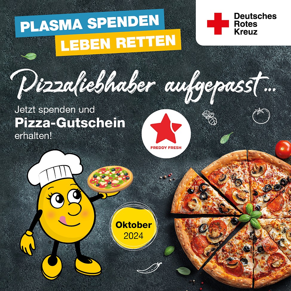 DRK Plasmaspende Pizza Freddy Fresh Cottbus Görlitz