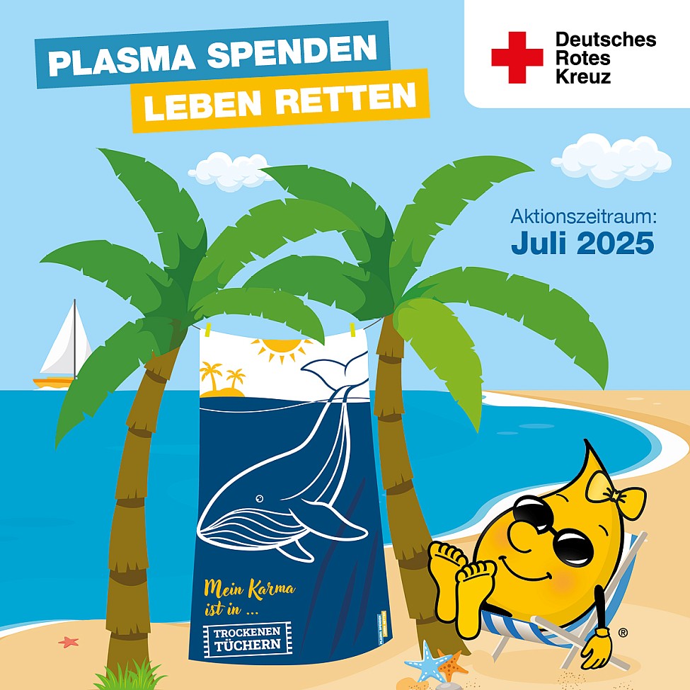 DRK Plasmaspende Juli 2025 Strandtuch