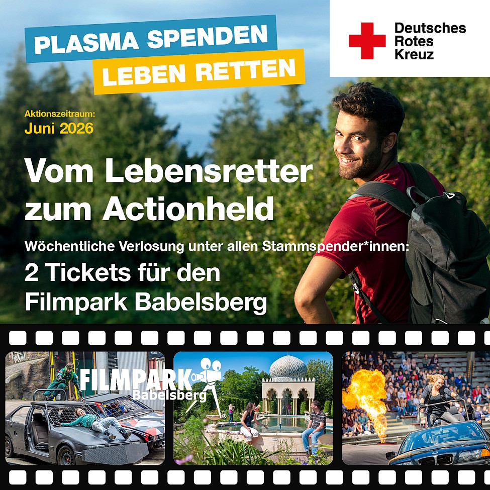 DRK Plasmaspende Potsdam Filmpark Babelsberg