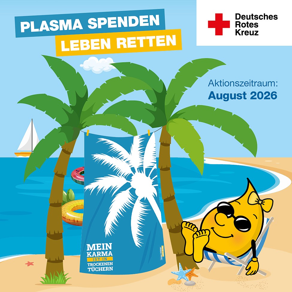 DRK Plasmaspende Strand Handtuch 