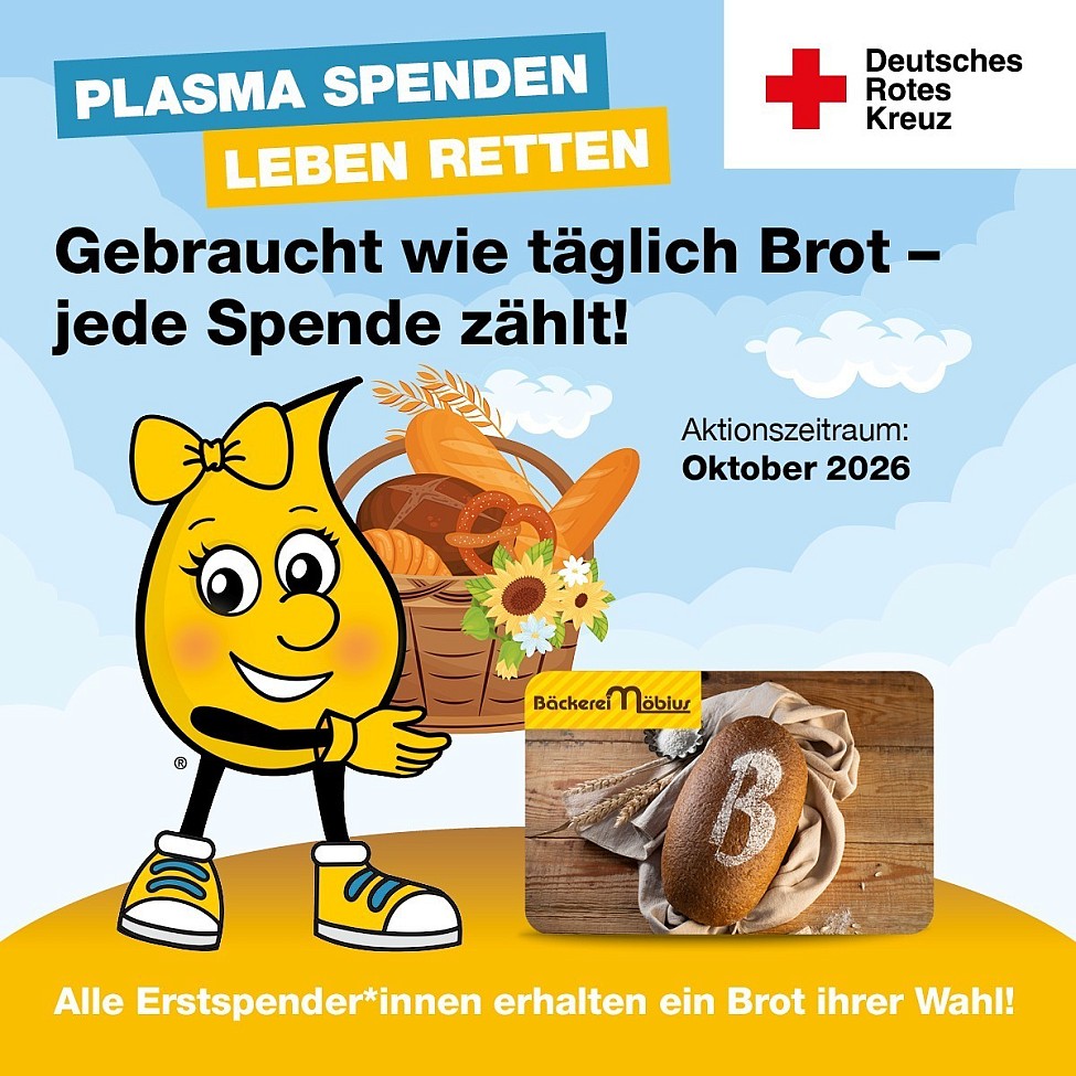 Plasmaspende DRK Zwickau Brot Bäckerei Möbius Oktober